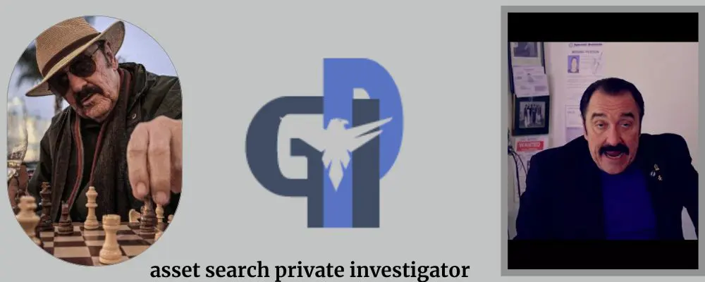 A logo for the search private investigator